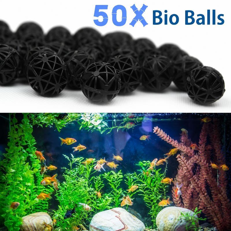 Marine Aquarium & Regional Centre Photos - 50個入り 16mm アクアリウム用バイオフィルターボール 魚タンク・池用ろ過材 生化学的水質浄化フィルター マリンアクセサリーセット