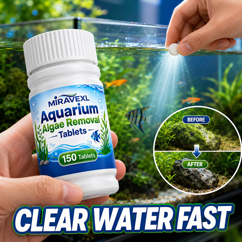 Aquarium Marine Plants - ミラベックスL 150 水槽藻類除去タブレット、安全な藻類抑制剤、淡水魚と水生植物のための迅速な緑水除去剤