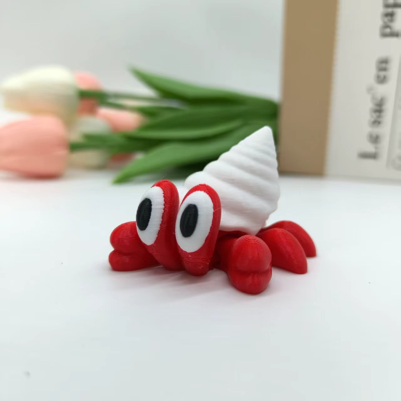 Marine Aquarium Hermit Crab - 3Dプリントヤドリギ像、海洋生物装飾ヤドリギ水族館オーナメント、可動プラスチックコレクタブルモデル、クリエイティブな家の装飾、淡水および海水の水槽に適したリアルな装飾 - 動物愛好家のための限定コレクション、部屋の装飾に最適、新年、バレンタインデー、クリスマス、イースター、感謝祭、ハロウィーン、父の日、母の日、ラマダンギフトや家の装飾に最適