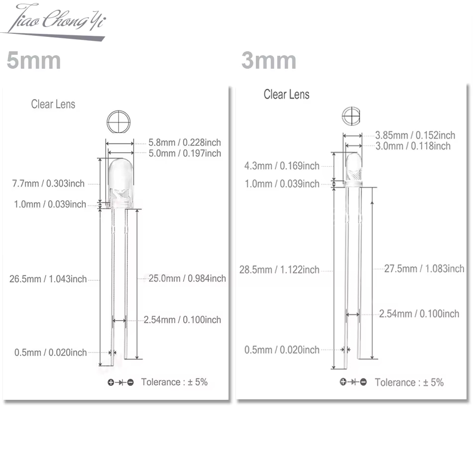 5 ミリメートル 2 ピンシアンアイスブルー 480nm 4 - Actinic Blue Led のレビューと価格