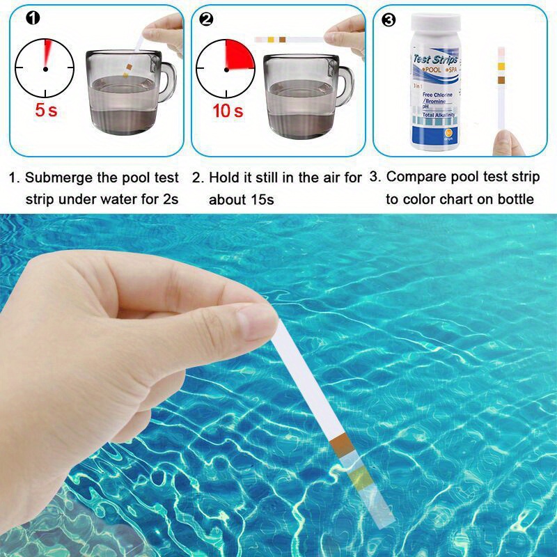 3 で 1 テスト紙塩素浸漬ホットタブ PH テストスパスト - Marine Aquarium Water Testing のレビューと価格
