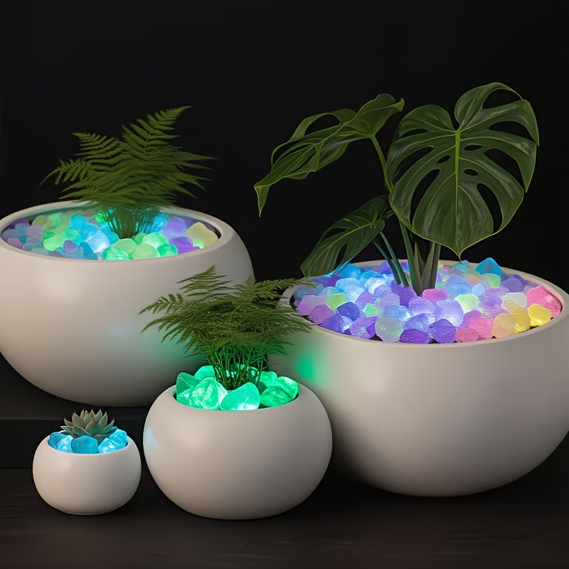 300個入り発光小石セット、0.9〜1.5cm樹脂製グロース - Aquarium Marine Plants のレビューと価格