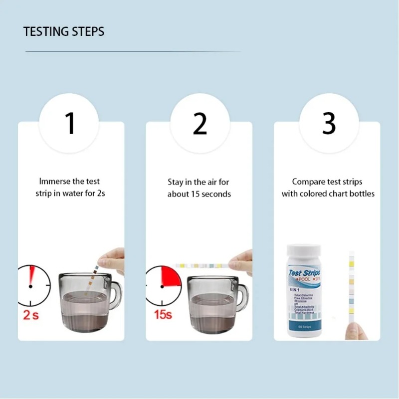 多機能水質検査紙は、プール、スパ、水槽、魚の水槽の水質のため - Marine Aquarium Water Testing のレビューと価格
