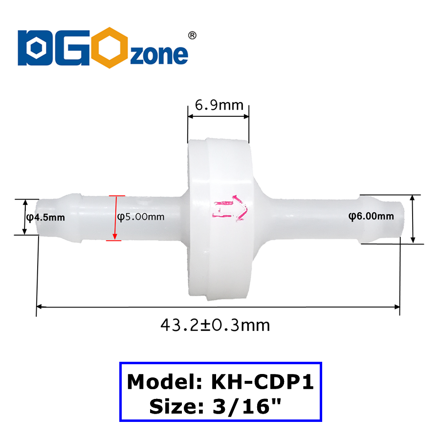 PVDF チェックバルブ ダイヤフラム プラスチック オゾン - Marine Aquarium Ozone Generator のレビューと価格