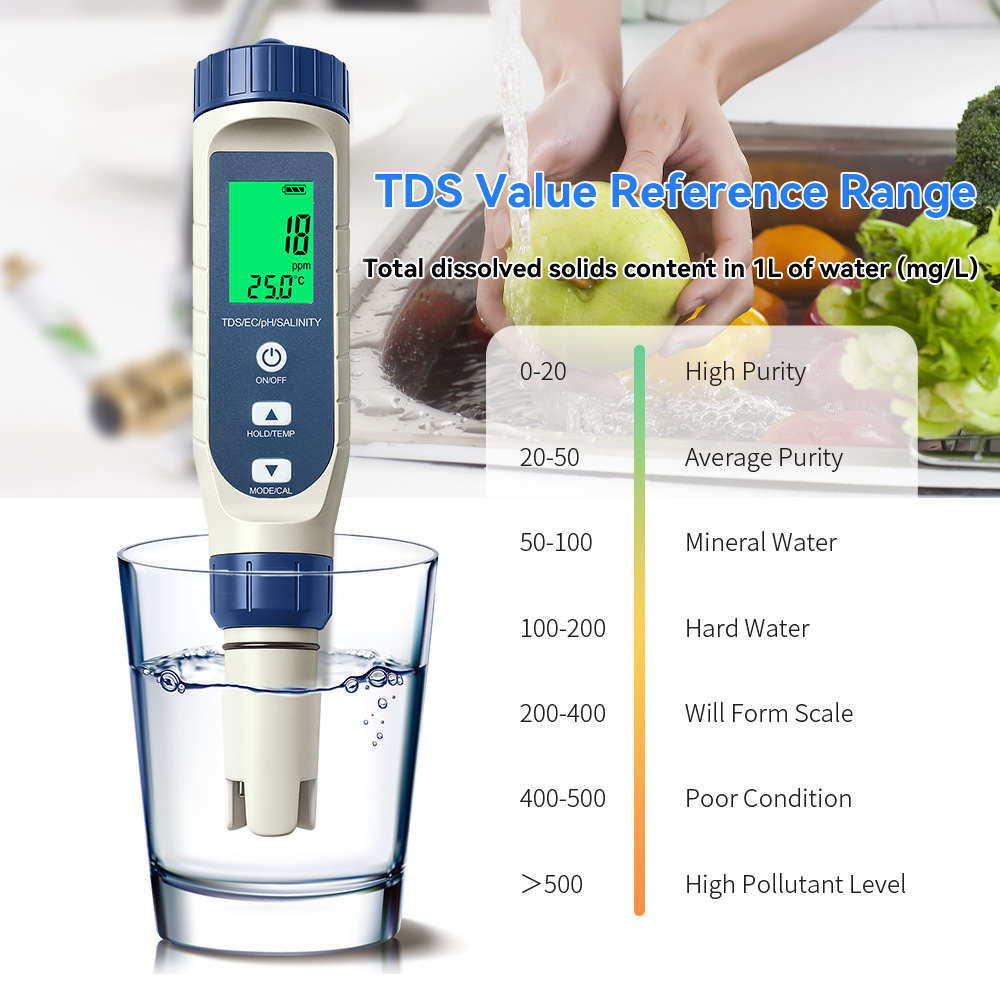 5 in 1 水質検査ペン デジタルPH TDS EC 塩分 - Marine Aquarium Water Testing のレビューと価格
